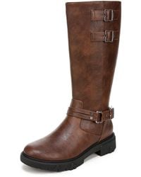 Dr. Scholls - Headstart Moto Knee High Boot Chestnut Smooth 6.5 M - Lyst