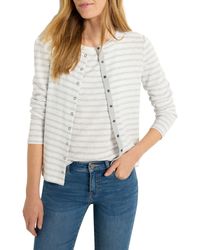 NIC+ZOE - Nic+zoe Striped Snap Front Cardigan - Lyst