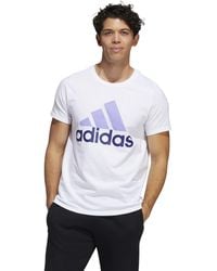 adidas - Mens Go-to Short Sleeve Tee Red/black/black X-large - Lyst