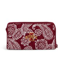 Vera Bradley - Cotton Collegiate Front Zip With Rfid Protection - Lyst