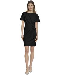 Donna Morgan - Boat Neck Side Waist Twist Detail Mini - Lyst