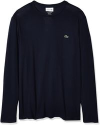 Lacoste - Mens Long Sleeve Jersey Pima Regular Fit Crewneck T-shirt T Shirt - Lyst