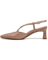 Naturalizer - S Tahira Strappy Slingback Low Heel Pointed Toe Pump,taupe Patent,11 - Lyst