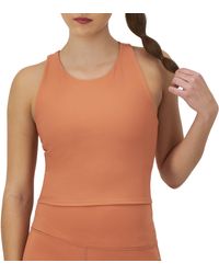 Champion - , , Moisture Wicking, Ribbed Cropped Top For , Canyon Red, Small - Lyst
