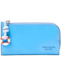 Kate Spade - Devin Patent Leather W Lifesaver Zipper Puller Small Slim Bifold Wallet - Lyst