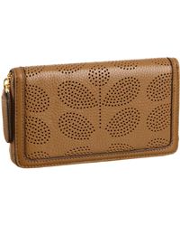 Orla Kiely - Sixties Stem Punched Big Zip Wallet - Lyst