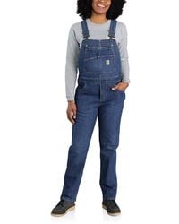 Carhartt - Rugged Flex Relaxed Fit Denim Bib Overall - Lyst