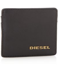 DIESEL - "jem Wallets" Johnas I Cell Phone Wallet Black/antique Brass One Size - Lyst