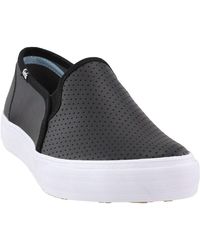 keds double decker black leather