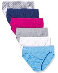 Hanes Womens Ribbed Cotton Brief Underwear, 6-Pack Kuwait
