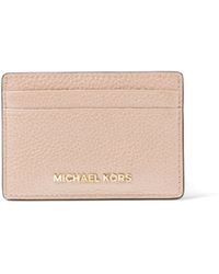 MICHAEL Michael Kors - Pebbled Leather Card Case - Lyst