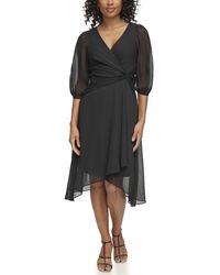 DKNY - Balloon Sleeve With Side Knot - Lyst
