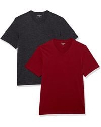 Amazon Essentials - 2-Pack Regular-Fit Short-Sleeve V-Neck T-Shirt - Lyst