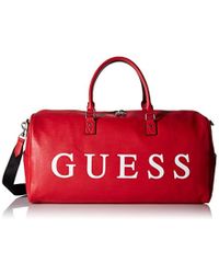 guess leather duffle bag