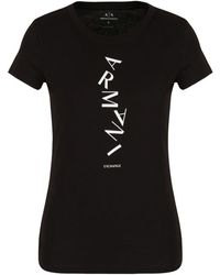 Emporio Armani - A | X Armani Exchange Armani Exchange Falling Logo Cotton T-shirt - Lyst