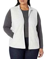 Essentials Plus Size Full-Zip Polar Fleece Vest Femme