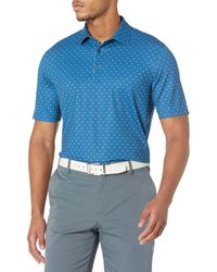 Greg Norman - Collection Freedom Micro Pique Spinner Print Polo Blue - Lyst