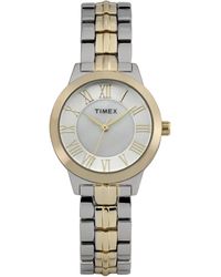 Timex - Two-tone Bracelet Silver-tone Dial Two-tone - Lyst