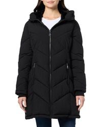 Calvin Klein - Long Puffer Coat With Faux Fur Hood Lining – Quilted Winter Jacket With Diagonal Stitching & Zip - Lyst
