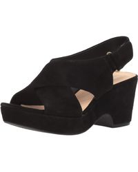 clarks ladies wedge sandals