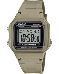 G-Shock - Illuminator Alarm Chronograph Digital Watch 50m Water Resistant W217h-5av - Lyst
