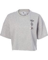 adidas originals coeeze fleece sweatshirt in grey heather