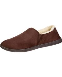 Isotoner - Recycled Microsuede Nigel Eco Slippers With Advanced Memory Foam And Berber Lining - Lyst