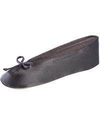 Isotoner - Womens Satin Ballerina With Bow - Lyst