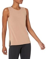 Amazon Essentials - Soft Cotton Standard-fit Full-coverage Sleeveless Yoga Tank - Lyst