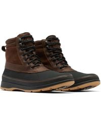 Sorel - Men's Ankeny Ll Plus Waterproof Boot - Tobacco, Black - 9 - Lyst