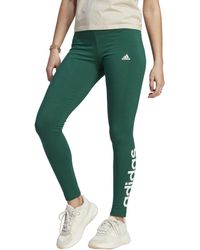 adidas Essentials High Waisted Logo Leggings Plus Size in Red Lyst UK