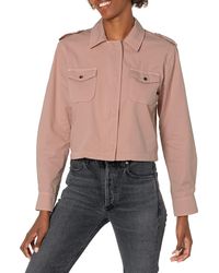 Velvet By Graham & Spencer - Womens Dixie Cotton Cropped Twill Jacket - Lyst