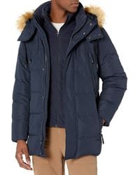 Andrew Marc - Conway Hooded Matte Shell Parka Jacket With Removable Faux Fur - Lyst