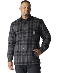 Carhartt - Relaxed Fit Flannel Sherpa-lined Shirt Jac - Lyst