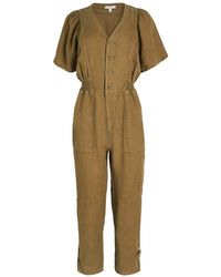 Joie Bramwell Cropped Linen Jumpsuit in 
