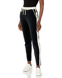 FIND Tapered Velour Sweatpants With Side Stripe - Blue