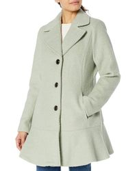 kensie leopard wool coat