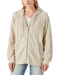Lucky Brand - Lace Zip Up Hoodie - Lyst