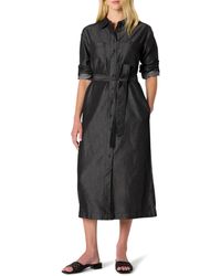 Amazon Essentials - Regular-fit Denim Chambray Long-sleeve Button-up Midi Dress - Lyst