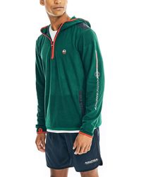 Nautica - Mens Competition Sustainably Crafted Quarter-zip Hoodie Sweatshirt - Lyst
