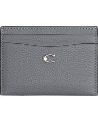 COACH - Essential Polished Pebble Card Case - Lyst