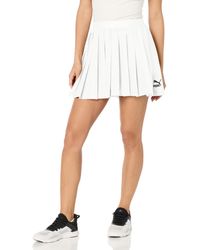 PUMA - Classics Pleated Skirt White - Lyst