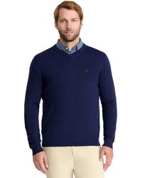 Izod - Premium Essentials Solid V-neck 12 Gauge Sweater - Lyst