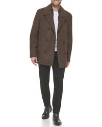 Kenneth Cole - Wool Blend Cold Weather Pea Coat - Lyst
