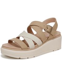 Dr. Scholls - S Nice Day Max Sun Wedge Sandal Light Sand Smooth 8 M - Lyst