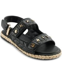 Karl Lagerfeld - Paris Cushioned Insole Everyday Charlay Studs-ankle Sandal Flat - Lyst