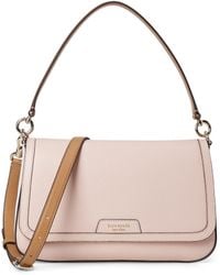 Kate Spade - Hudson Colorblocked Pebbled Leather Flap Shoulder Bag - Lyst