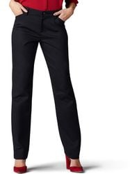 Lee Jeans - Womens Relaxed Fit Wrinkle Free Straight Leg Pants - Lyst