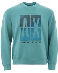 Emporio Armani - A | X Armani Exchange Abstract Print Logo Pullover Crewneck Sweatshirt - Lyst