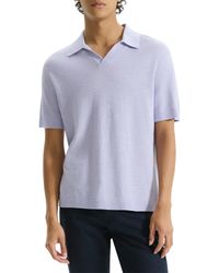 Theory - Brennan Polo In Pacific Linen - Lyst